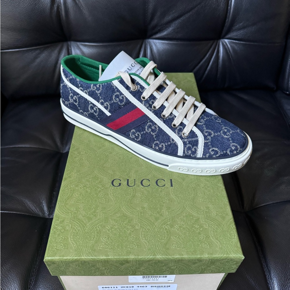 RARE Men’s Blue Denim Gucci Tennis 1977 Sneaker